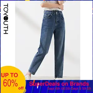 Джинсы Toyouth женские универсальные с завышенной талией, узкие прямые брюки-султанки из денима, на осень
