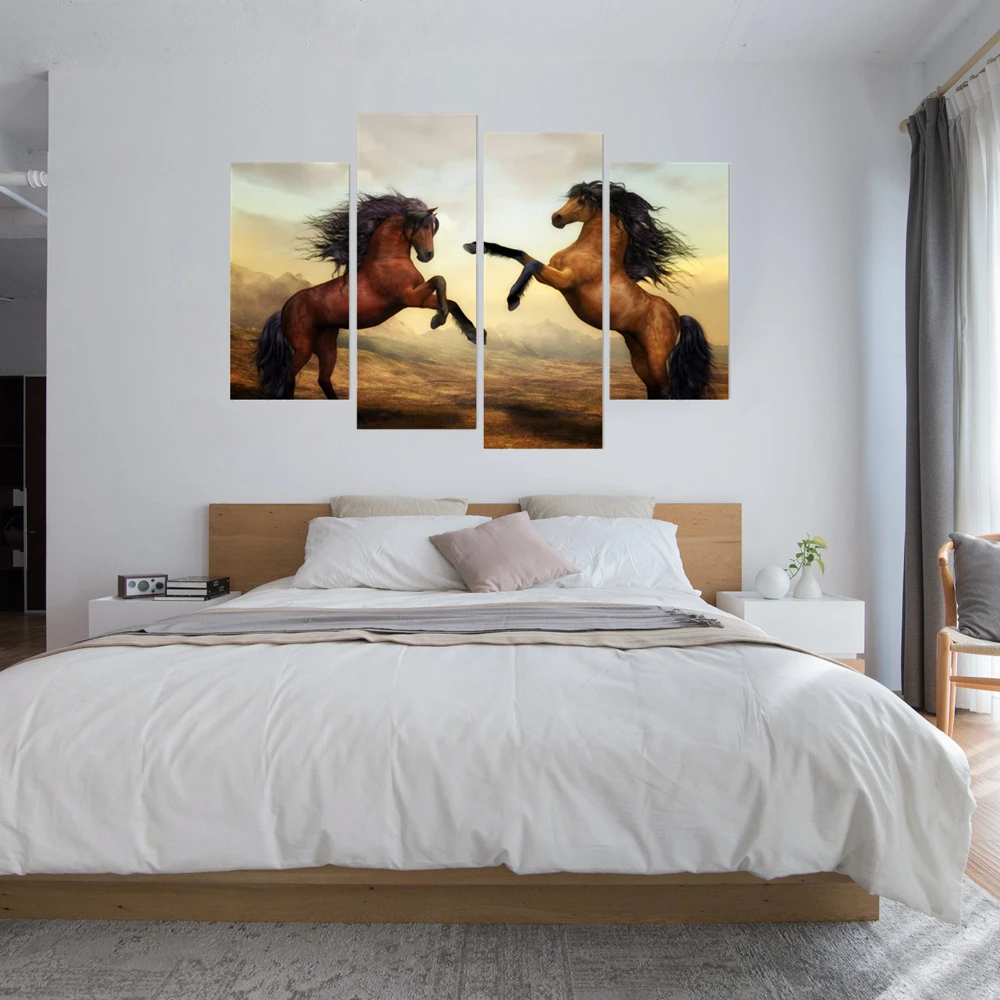 Running Horse Poster Kitchen Hallway Reception Room Wall Art Animals Home Decor Artwork for Dining Wholesale | Дом и сад