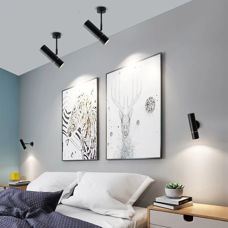 

Dimmable Spot light Led downlights 7w 12w AC85-265V Bule pink Backg round Lamp surface mounted LED COB ceiling Indoor Lighting