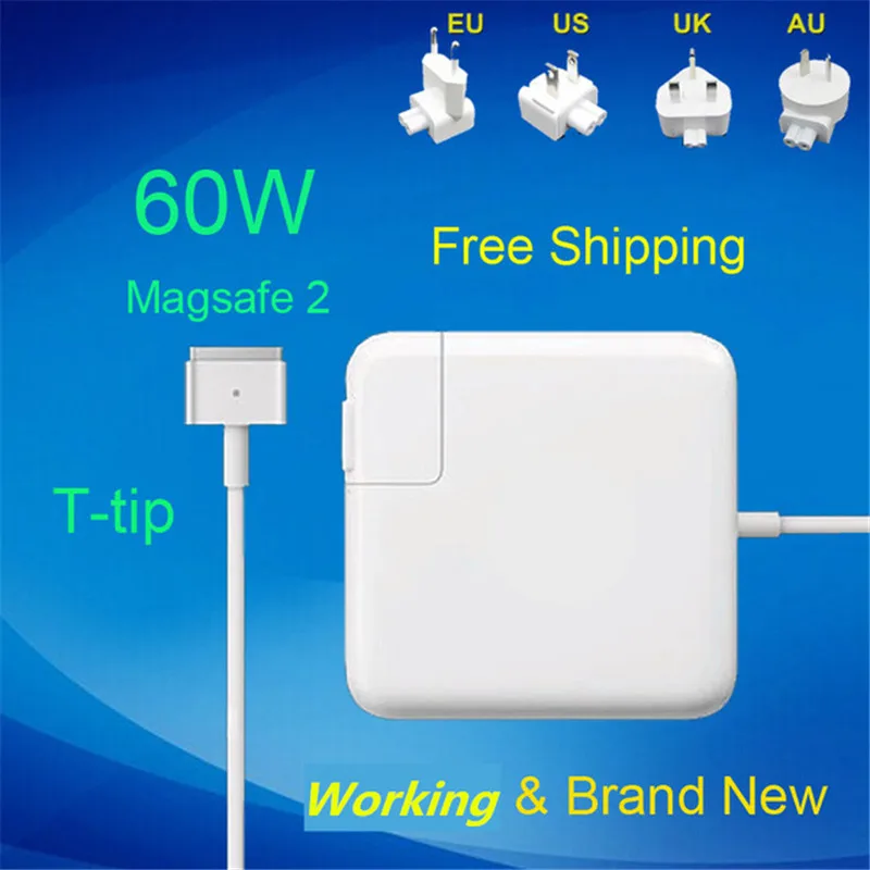 

100% Work New 60W MagSaf* 2 Notebook Laptops Power Adapter Charger For Apple Macbook Pro 13'' Retina Display A1435 A1425 A1502