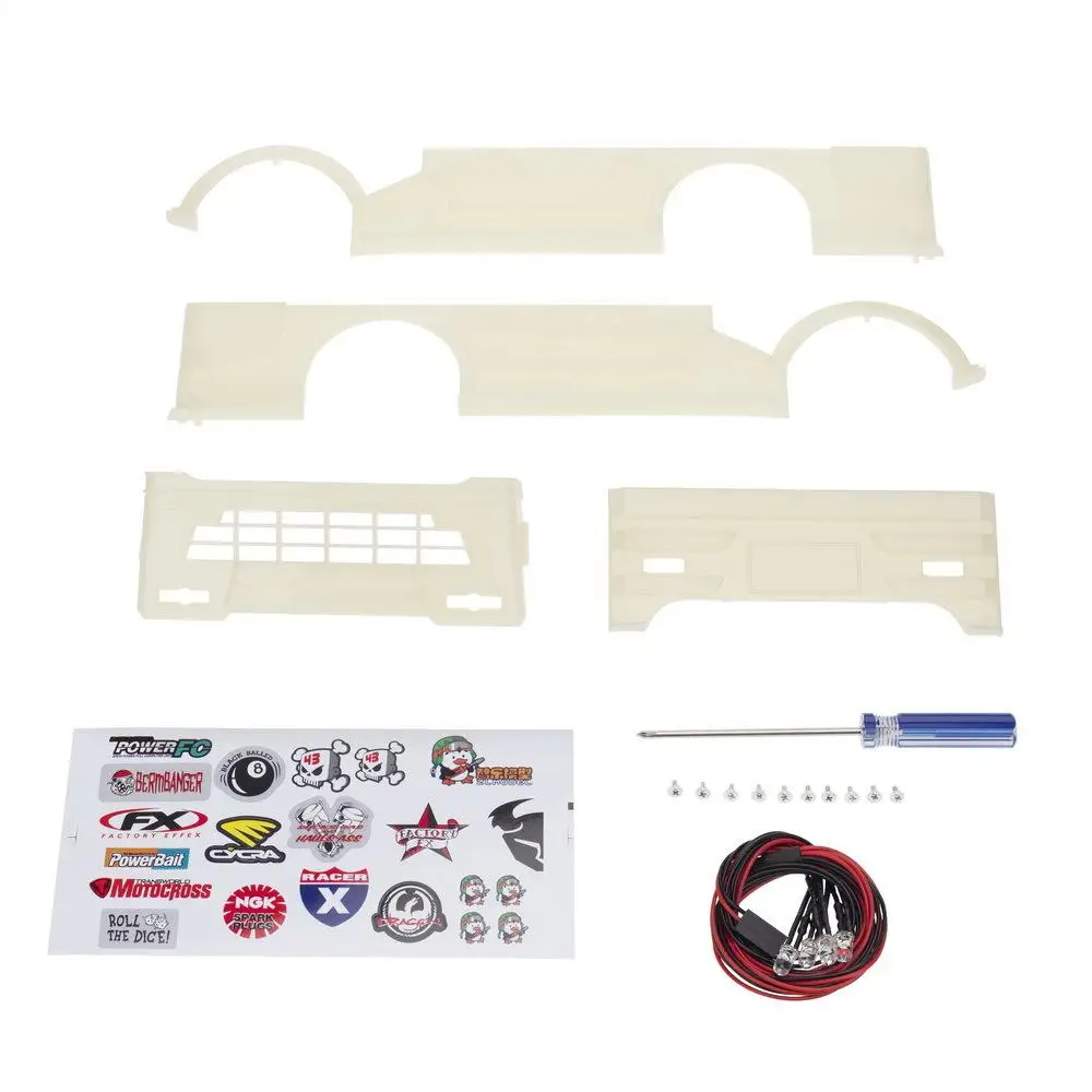 

1:10 Wpl D12 Rc Car Micro Card Drift Remote Control Car Upgrade Low Lying Ground Light Turn Signal Big Surround Accessoreis