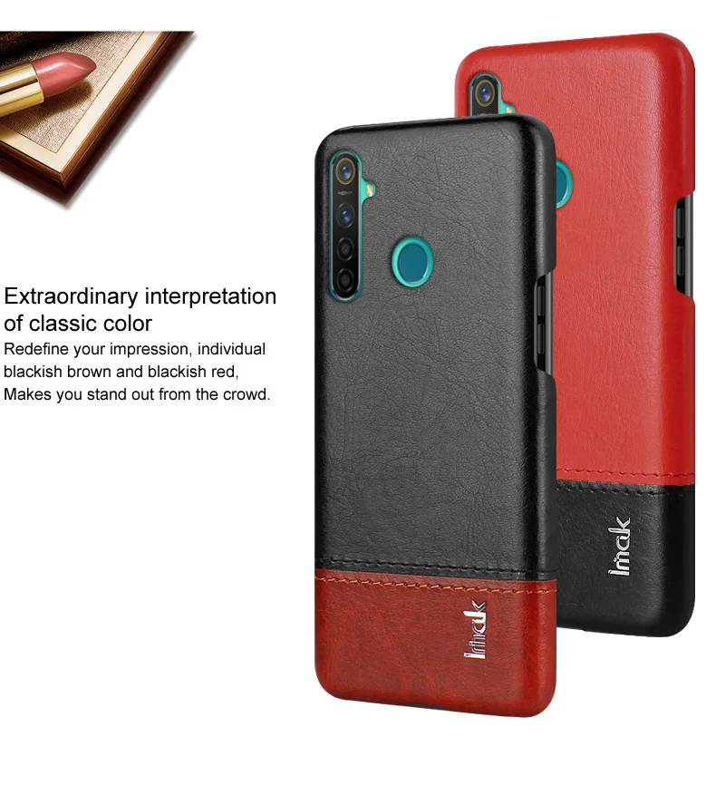 Realme 5Pro защитный чехол iMAK лаконичная кожа для Funda Oppo Realme 5 Pro чехол задняя крышка Realme5 Pro Real Me Роскошный чехол