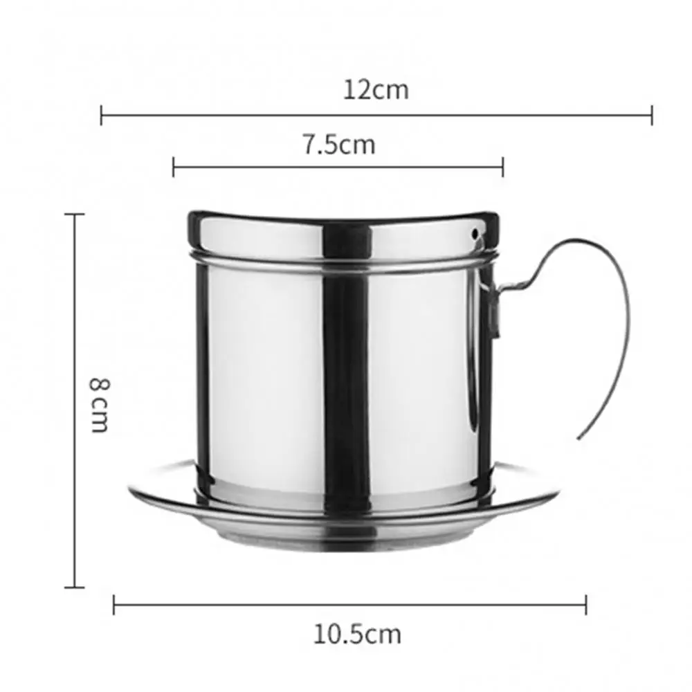 

Portable Stainless Steel Coffee Dripper Reusable Filter Drip Pot Cup Cookware