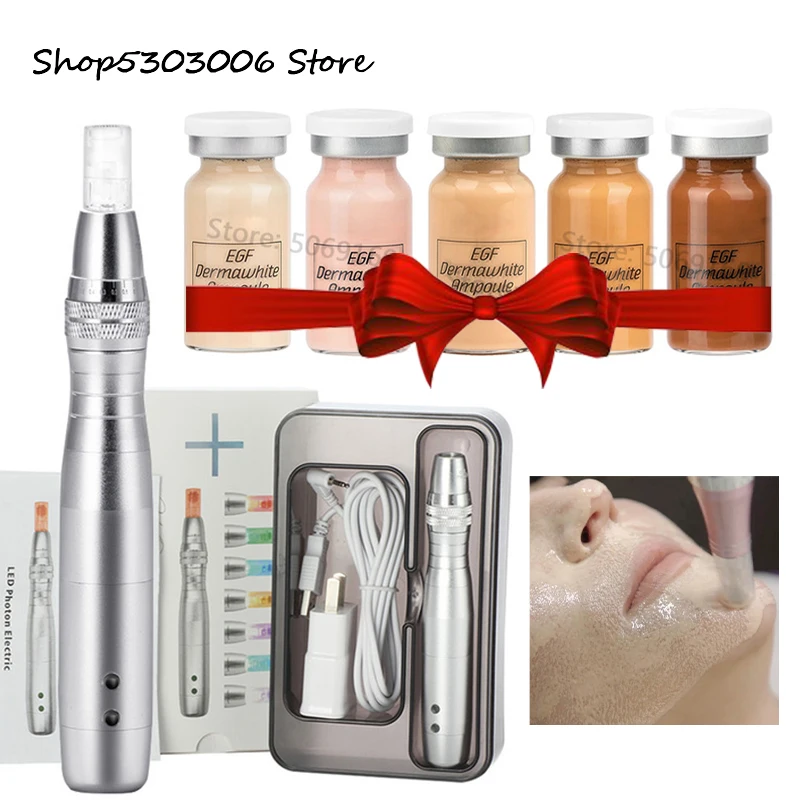 Stayve BB Cream Glow Kit 8ml/Bottle Professional BB Cream Microneedling Treatment Facial Whitening Ampoule Serum Kit with BB Pen