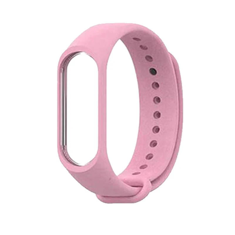pink Браслет для mi Band 4 3 спортивный ремешок часы силиконовый ремешок для mi band 3 4 браслет mi band 4 3 ремешок - Цвет: pink