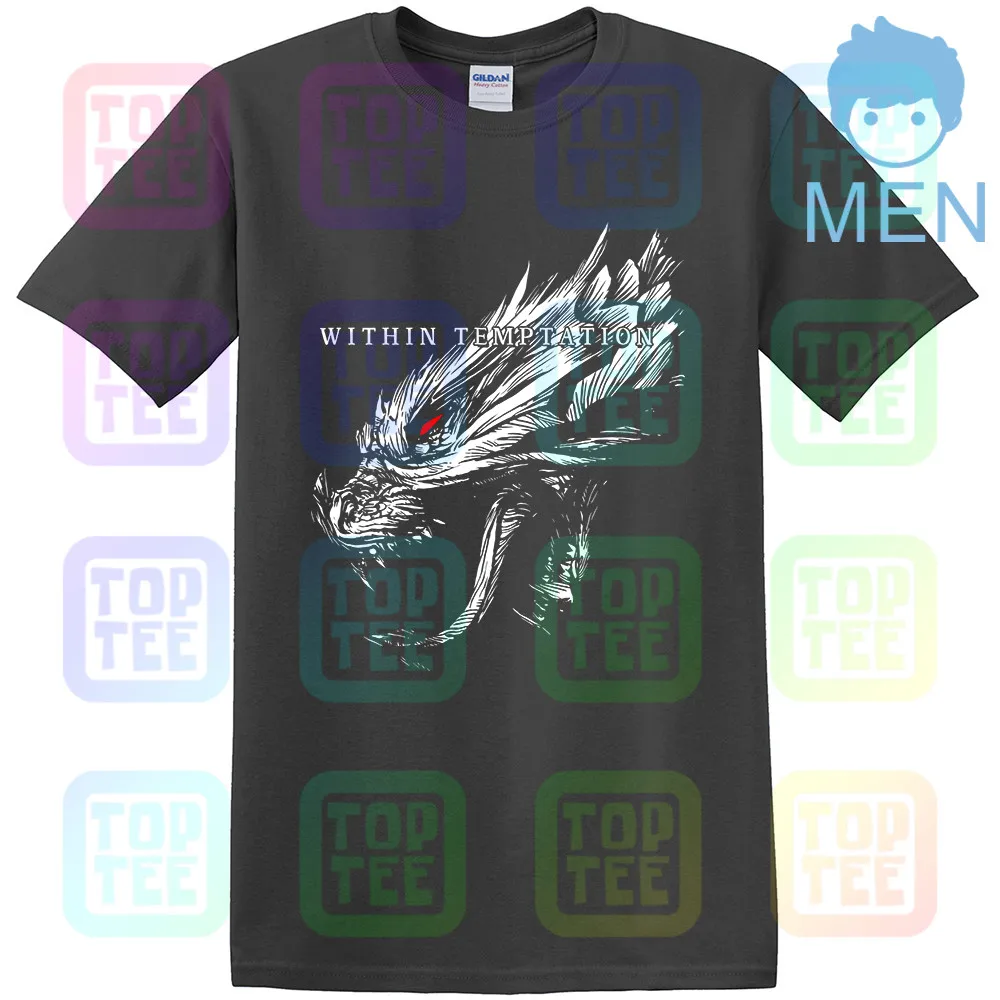 MEN-DARK GRAY Черная футболка с симфонической металлической лентой NIGHTWISH - Цвет: MEN-DARK GRAY