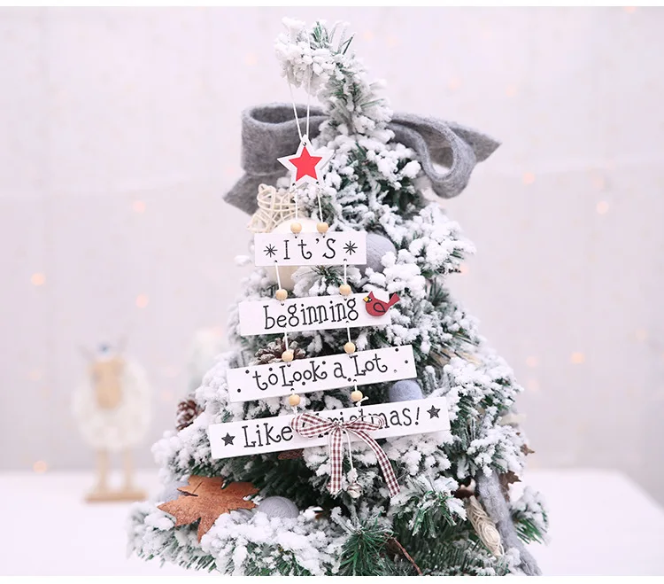 

Christmas Wooden Decoration Pendant Creative Ornaments Shopping Mall Window Home Tree Pendant