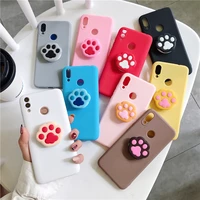 Candy Case Cat Dog Paw Holder Soft TPU Cover For Xiaomi Redmi Note 10S Pro Max