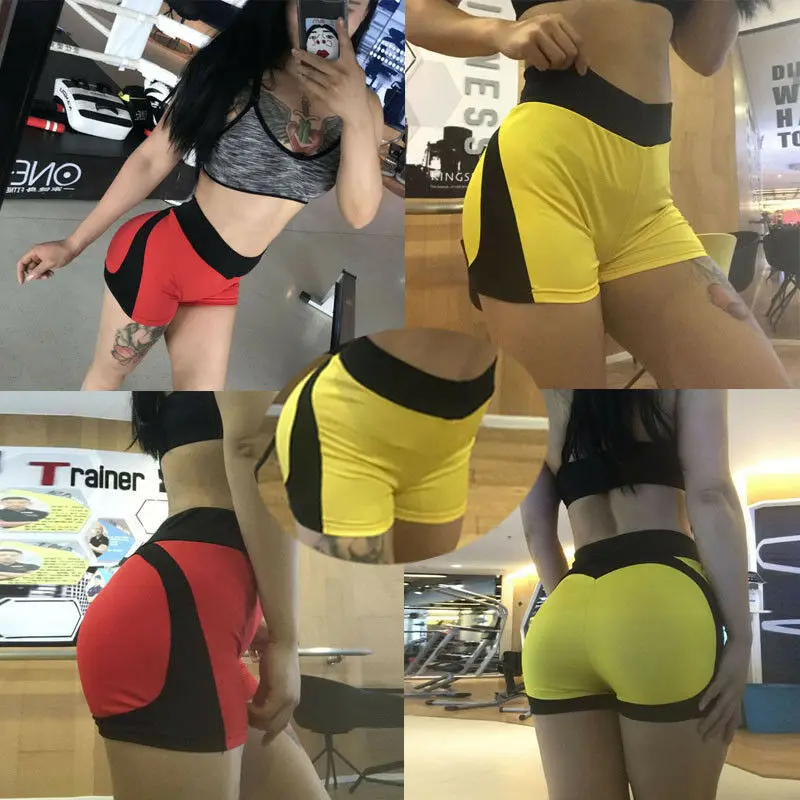 

Women's High Waist Casual Slim Splice Sports Yoga Short Pants Shorts Hot Pants