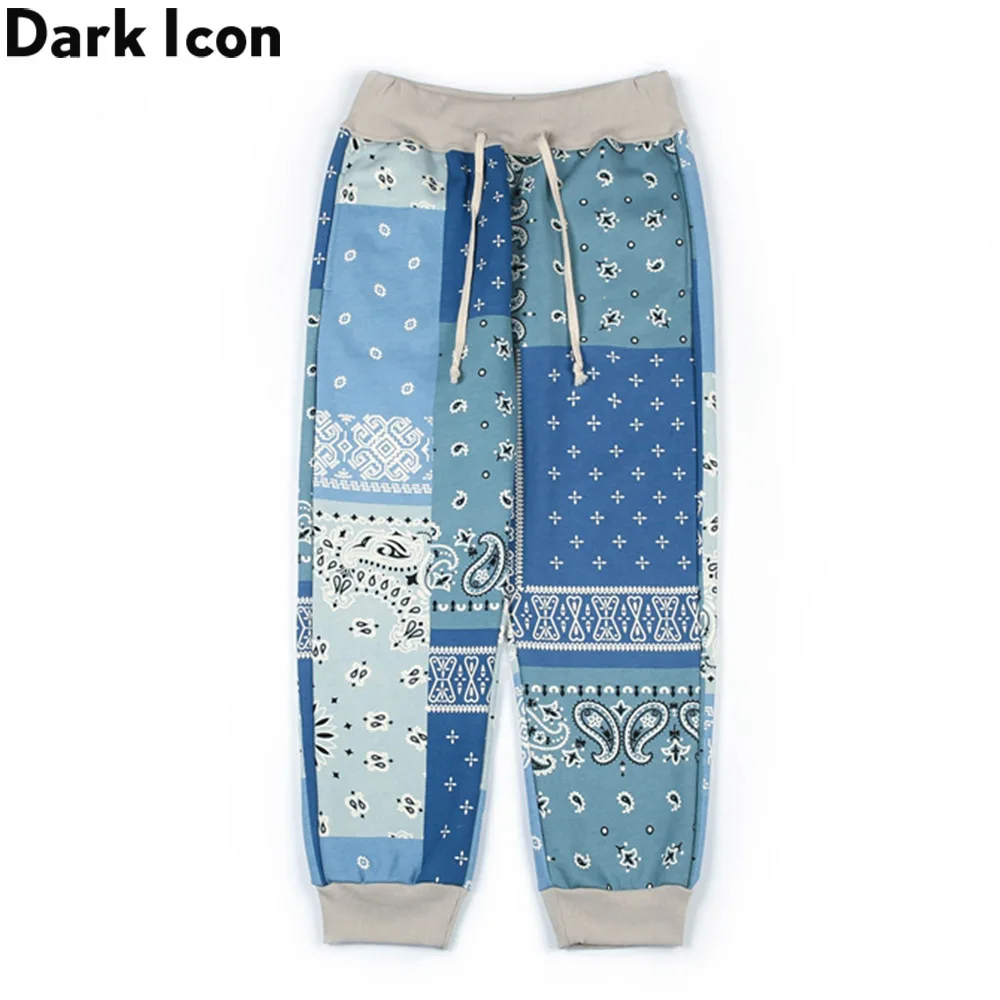 

Dark Icon Bandana Sweatpants Men Women Elastic Waist Streetwear Men's Pants Male Trousers