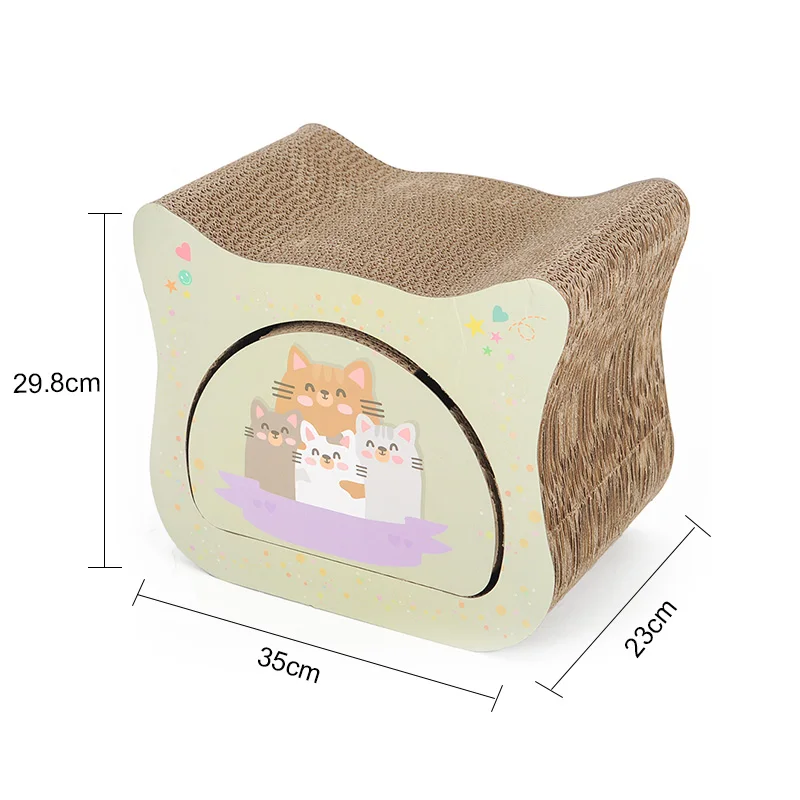 Green Игрушки для кошек HOOPET, скребок для когтей, коврик для когтеточки, гофрированная бумага для кошек, шлифовальный скребок для ногтей, коврик Mattrer - Цвет: Green