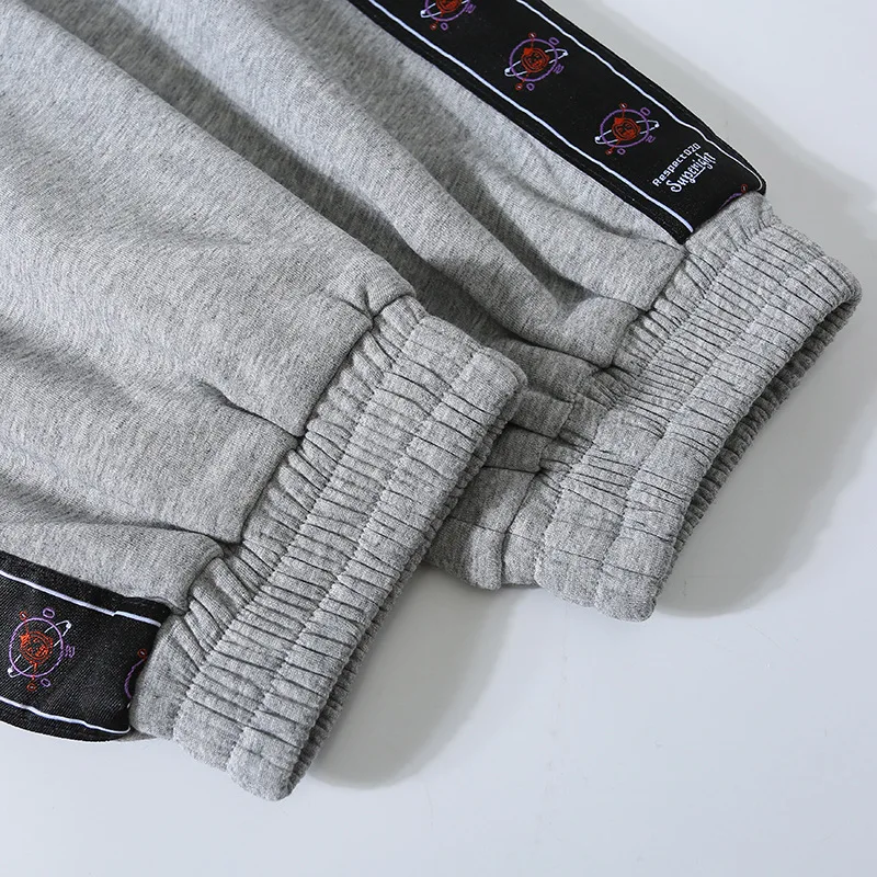 

Autumn Winter Plus Velvet Pure Cotton Sweatpants Men Fashion Casual Simple Student Jogging Pants Wide Leg Sports Harem Trousers