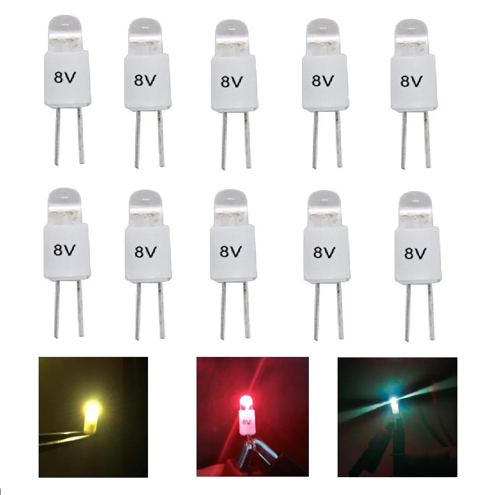 

100 LED Bi-Pin Stereo Dial Lamps Replace 8V 40mA Bulbs Fit 104 110 5020 5220 2215 AM-FM and MARANTZ 2265, 2275, 2285, 2325 Etc