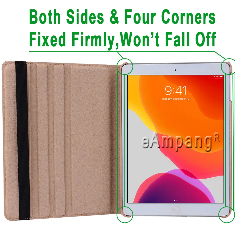 Умный чехол для iPad 10,2 чехол для Apple iPad 7 7го поколения A2200 A2198 A2197 Funda 360 градусов вращающийся кожаный