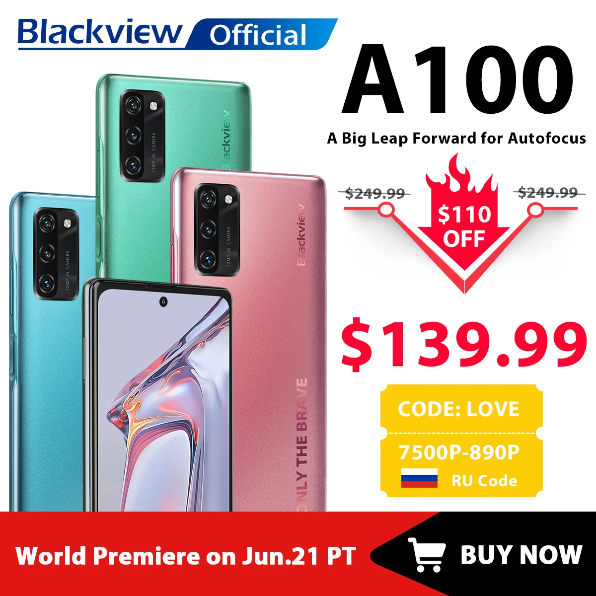 Blackview A100 Helio P70 Android 11 смартфон 6 ГБ + 128 Гб 67 &quot4680 мАч мобильного телефона NFC Cellura 4