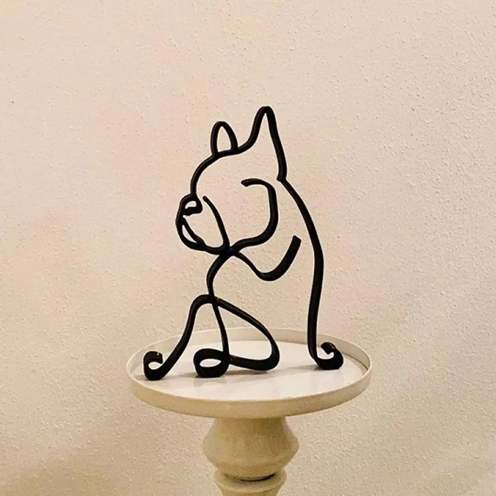 

Dog Abstract line Minimalist Wall Minimalist Art Sculpture Modern Art Creative Ornaments for Living Room Wall Decoration
