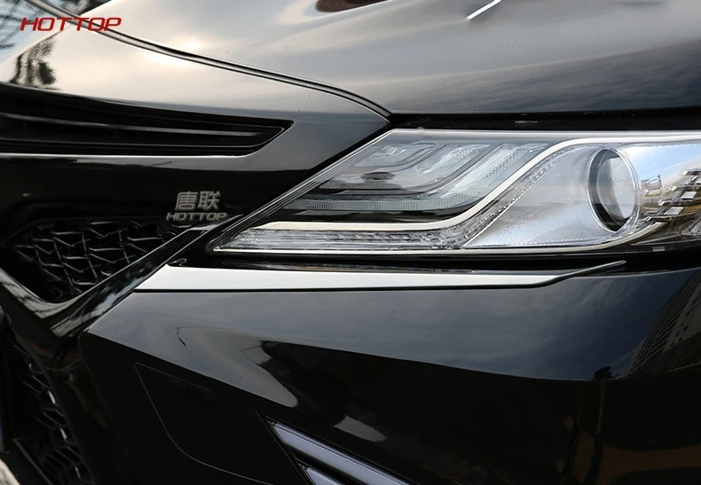 Автомобильные фары из нержавеющей стали, брови, веки для Toyota Camry, автомобильный Стайлинг, передняя фара, брови, накладка, аксессуары