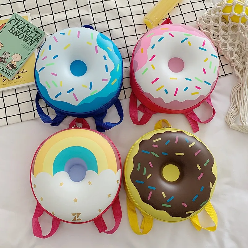 

Fashion Kids School Backpack Children's Schoolbag Eggshell Backpack Rainbow Donut Super Cute Kindergarten Cute Baby Backpack