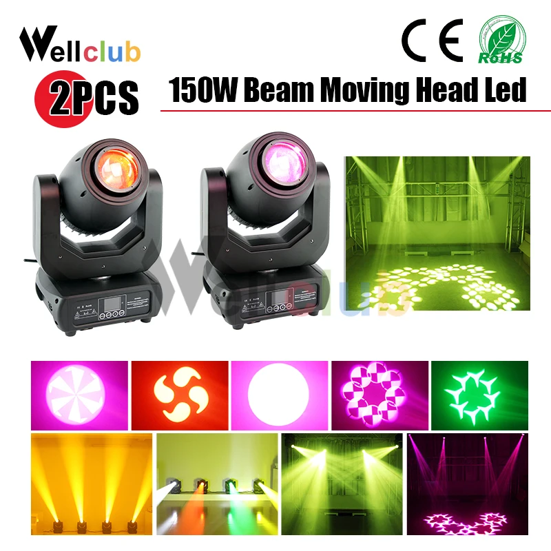 2pcs Beam Moving Head Light 150W DMX 512 Control Led Stage Lighting Effect Professional DJ Disco For Bar And Events | Освещение