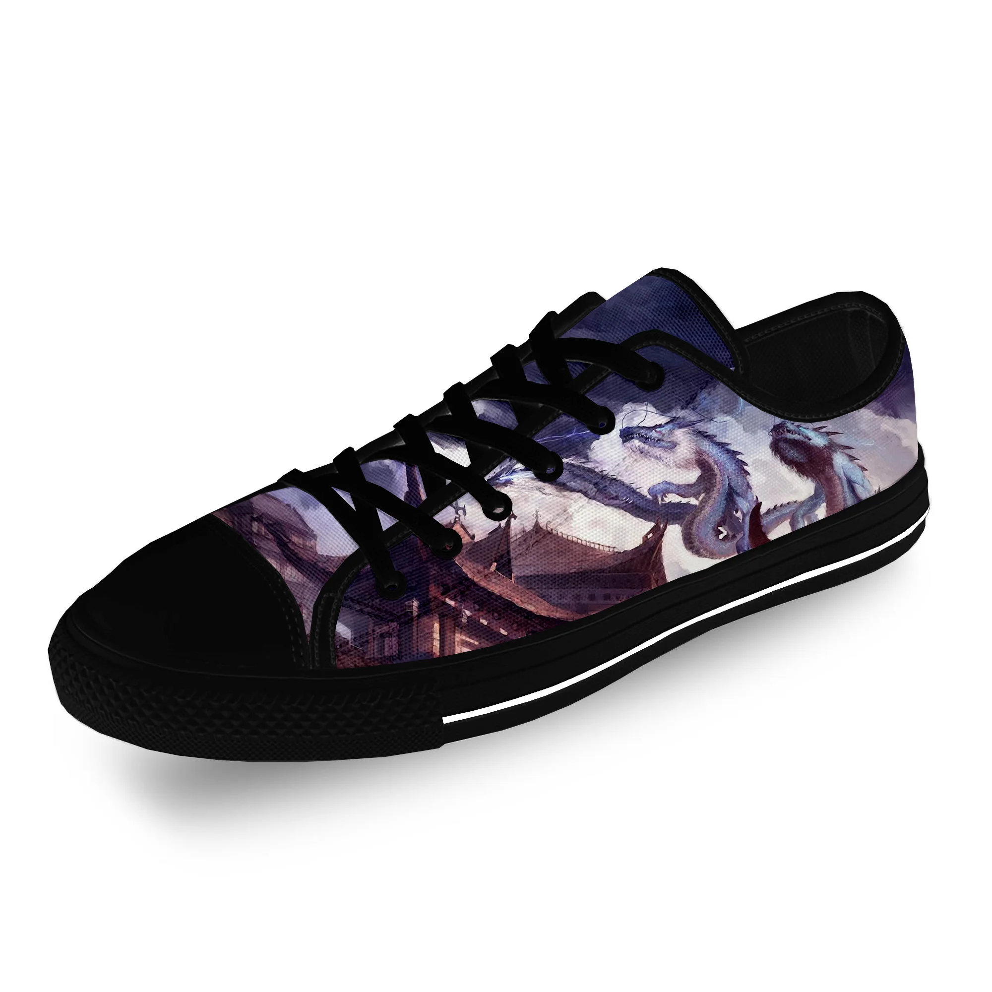 

Japanese Tattoo dragon Art Anime Casual Cloth Fashion 3D Print Low Top Canvas Shoes Men Women Lightweight Breathable Sneakers