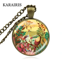 karairis fashion jewelry creative national pendant necklace handmade glass cabochon pendant necklace men women dress accessories