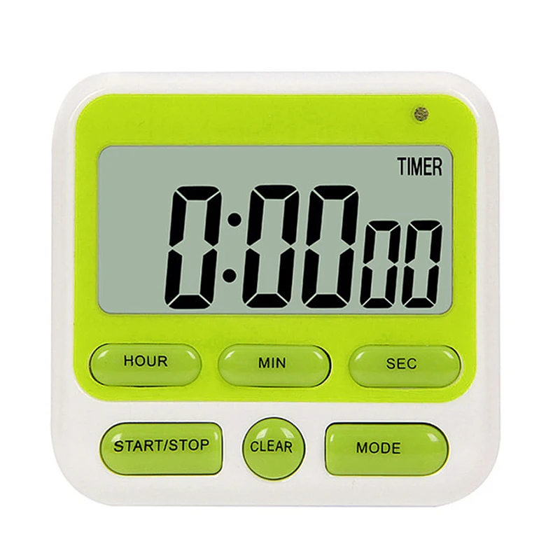 

Timed Alarm Clock Digital Kitchen Timer Magnetic Backing Stand Alarm Clock With LCD Display For Cooking Baking Sports