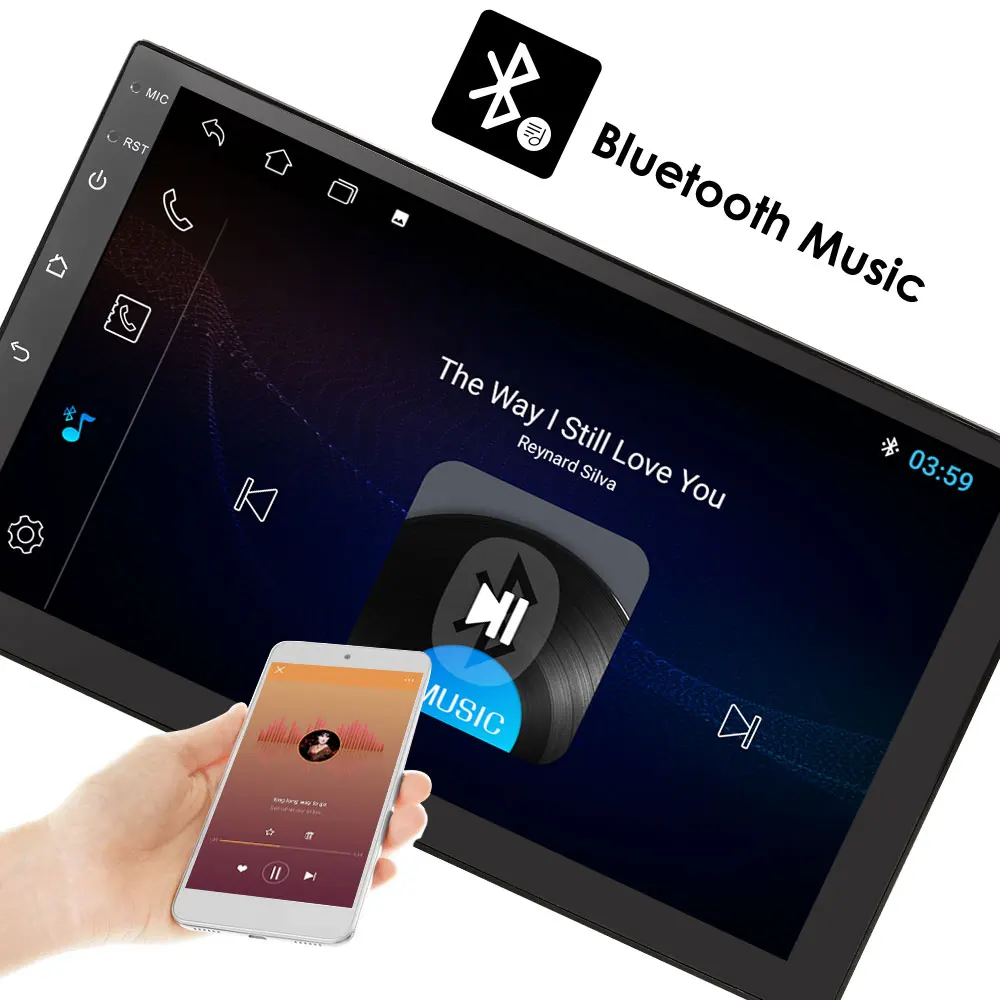 Android 10 автомобильное радио стерео GPS навигация Bluetooth wifi Универсальный 7 '✭in