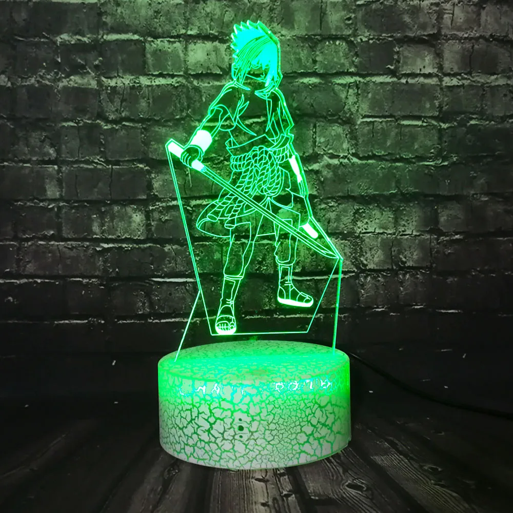 Япония Какаси Наруто 7 цветов сломай базу изменения 3D детская светодиодный