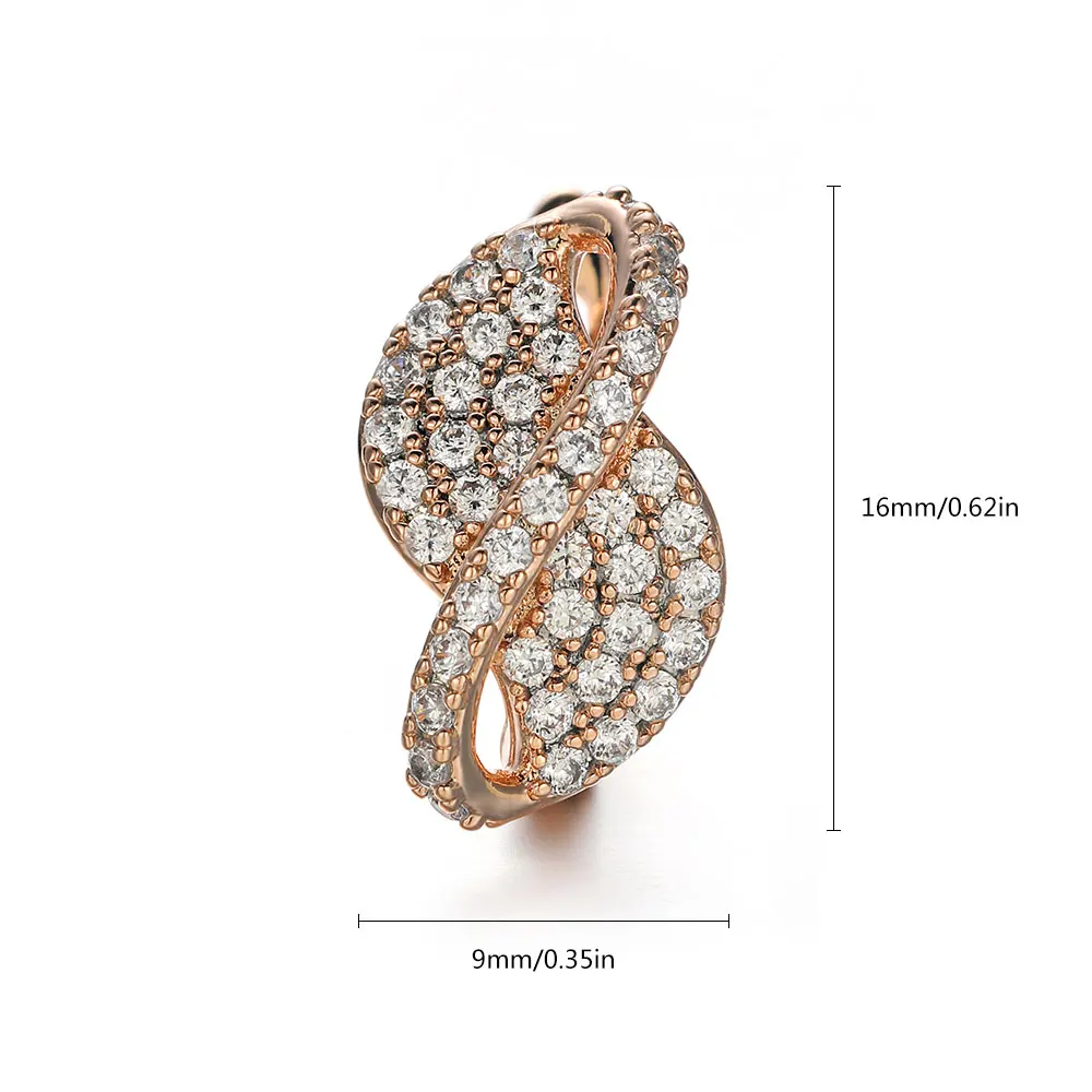 

Hanreshe Copper Natural Zircon Stud Earrings Aesthetic Fashion Jewelry Party Women's Accessories Cute Geometric Earring