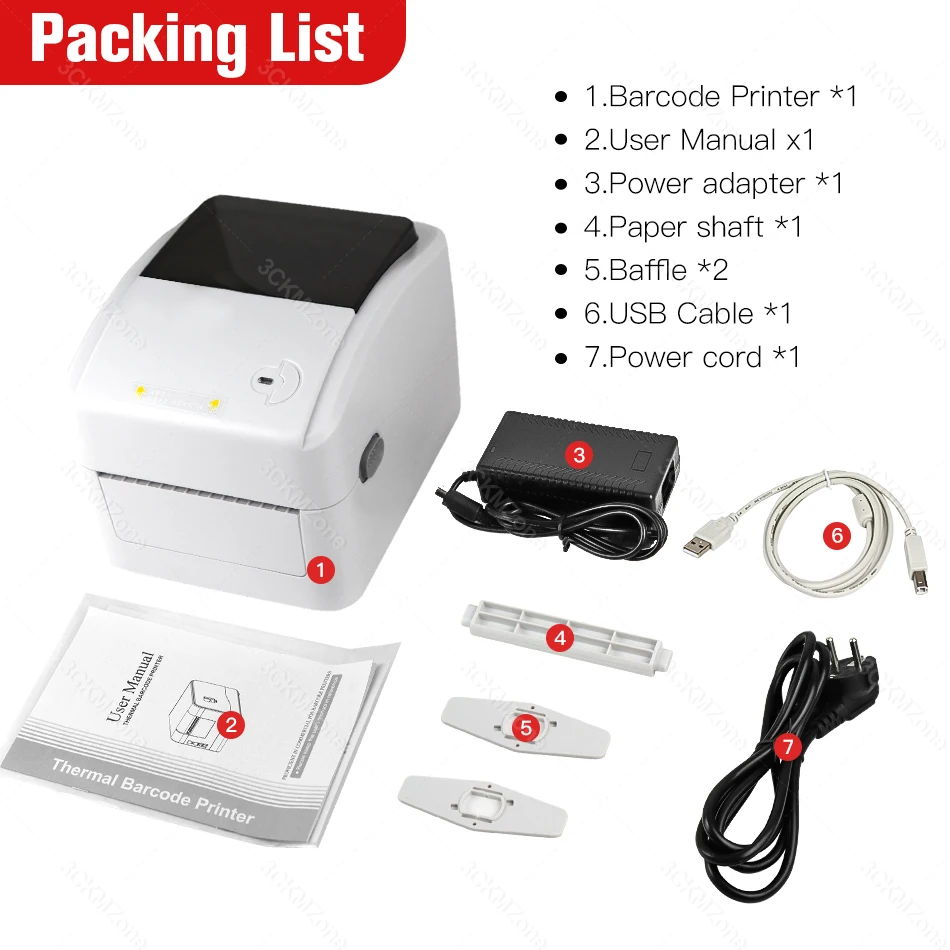 Принтер XPrinter XP-420b принтер для печати этикеток и штрих-кодов ширина 40-108 мм