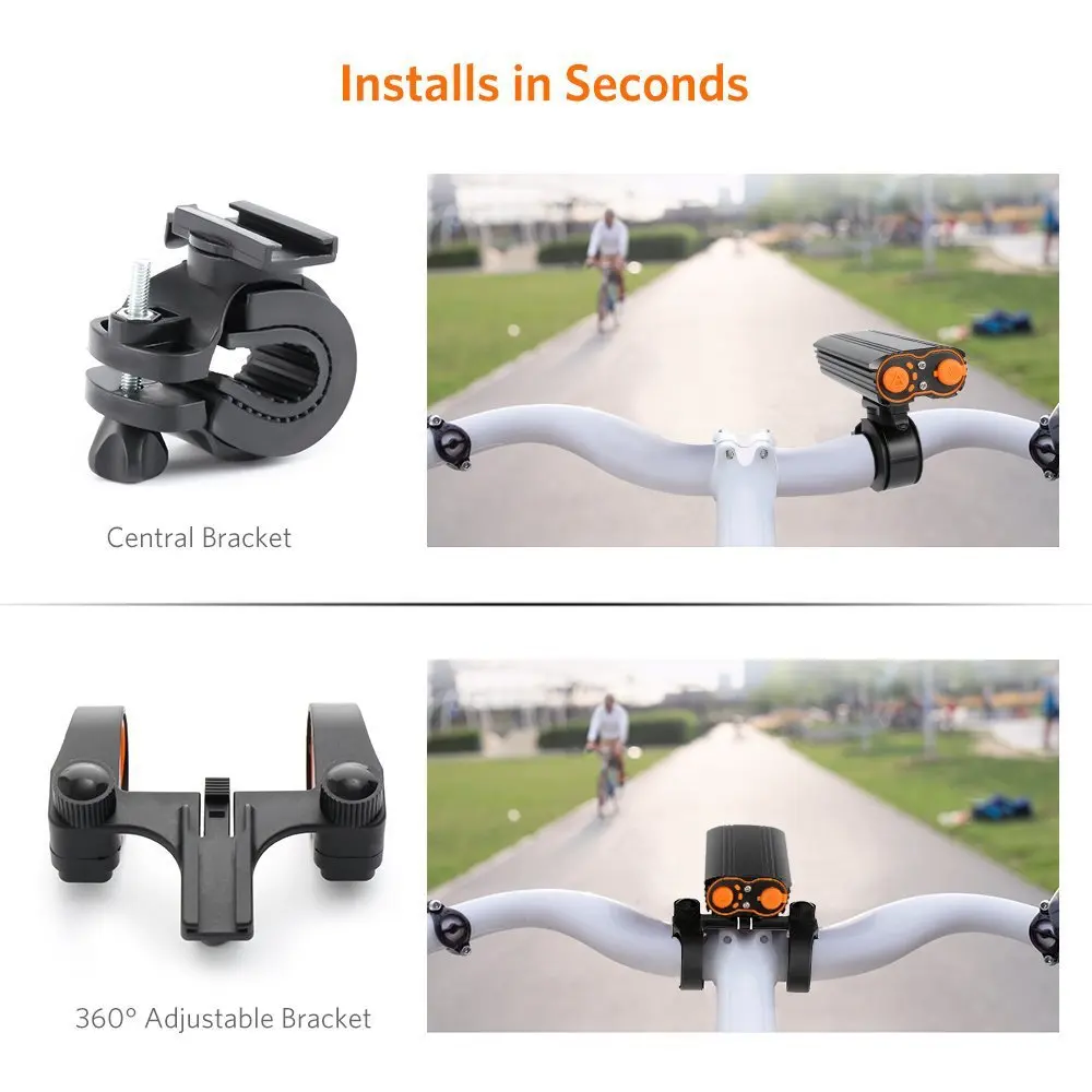 

2020 New Bicycle Front Light Dual T6 Front Light High-brightness USB Charging Headlight Charging Light Cycling Light