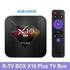 ТВ-Приставка Smart TV X10 PLUS Android 9,0 Allwinner H6 4K медиаплеер 4 Гб ОЗУ 32 Гб ПЗУ 2,4G WiFi USB3.0 H.265 VP9 телеприставка