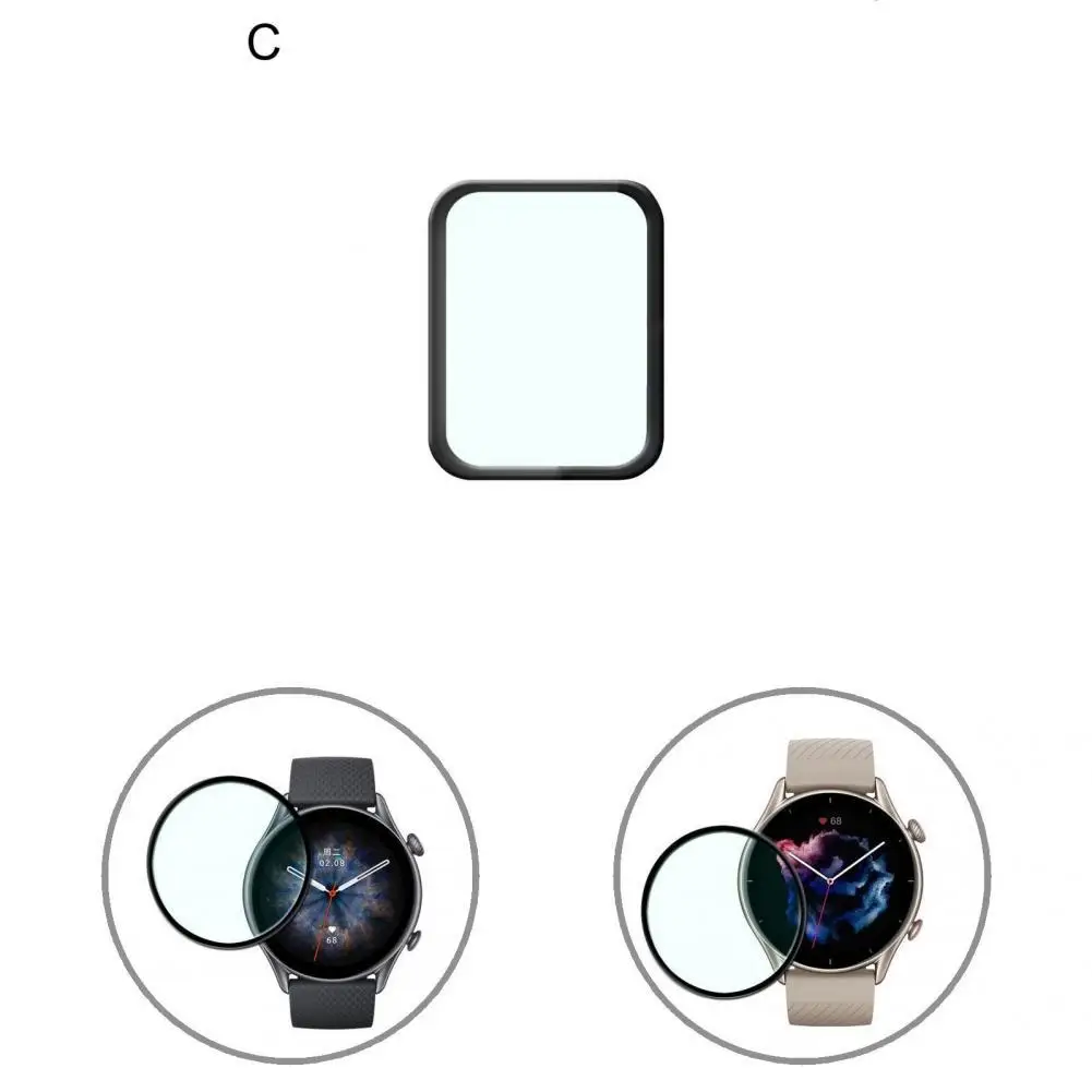 

Durable Full Coverage Clear Smart Watch Screen 3D Composite Protector Watch Screen Protector Screen Protective Film