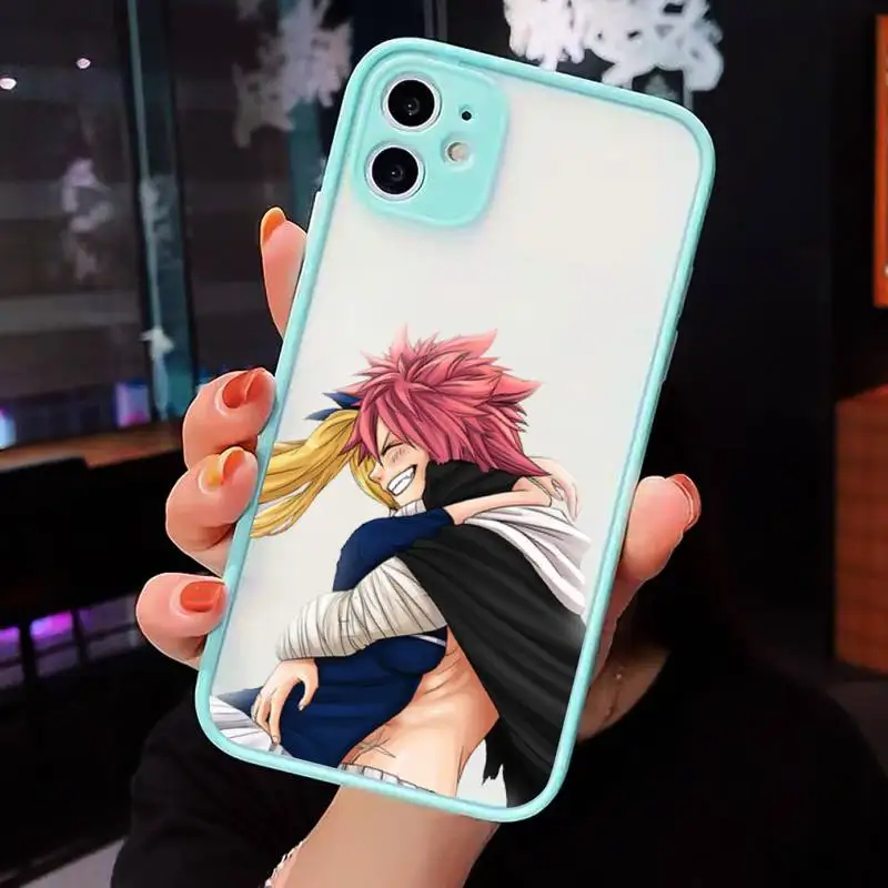 

Japan anime FAIRY TAIL Phone Cases matte transparent For iphone 7 8 11 12 plus mini x xs xr pro max cover