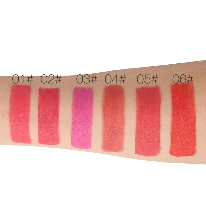 Бренд Music Flower вращающаяся мягкая губка для макияжа губная помада матовая 6 цветов