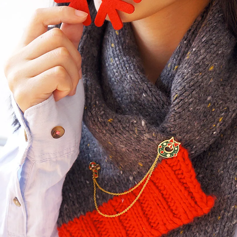 Новогодняя Рождественская тема булавка для галстука рождественский подарок Пряничный человек брошь