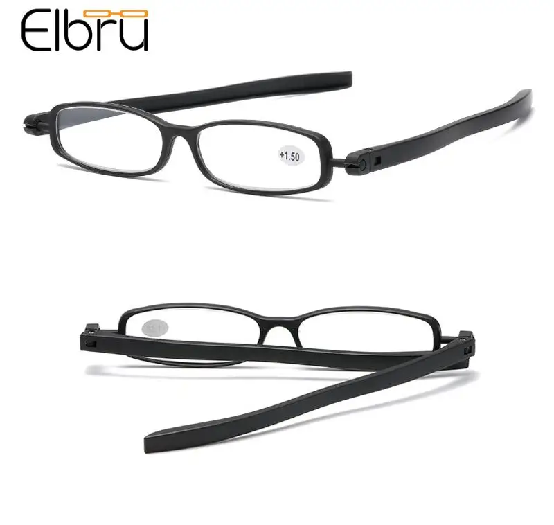 

Elbru Diopters+1.0 To+4.0 Reading Glasses Small Mini Folding Reading Eyewear Women Men Portable Presbyopic Eyeglasses Goggle