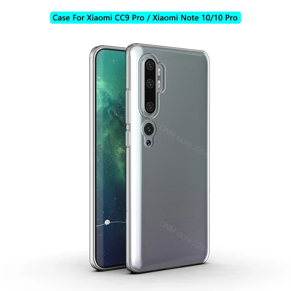 For Mi Note 10 Case For Xiaomi Mi CC9 Pro CC9e TPU Silicon Clear Fitted Bumper for Xiaomi Mi Note 10 Lite Pro Soft Back Cover