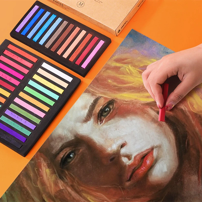S Painting Chalk Set Stick Toner Drawing Line Lower Adhesion Students Smooth Hair Dye Solid Powder Soft Pastel