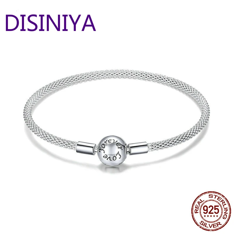 Классическая 100% стандартная Серебряная змеиная цепочка любовь навсегда женские