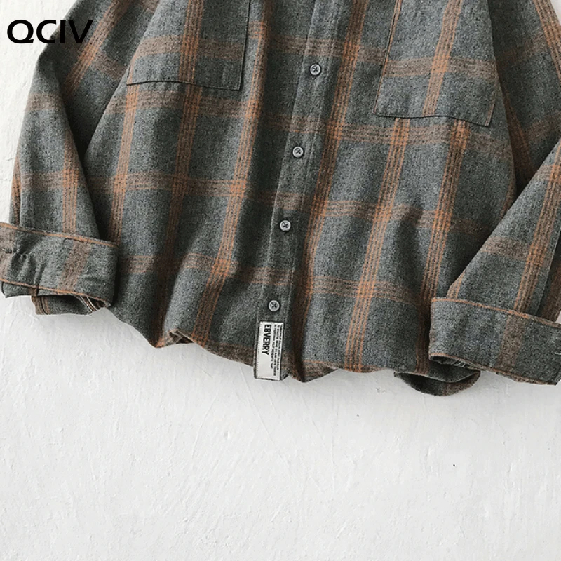 

Men Shirts Long Sleeve Turn-down Collar Large Size 5XL Plaid Korean Style Vintage Trendy Loose Students Mens All-match Chic New