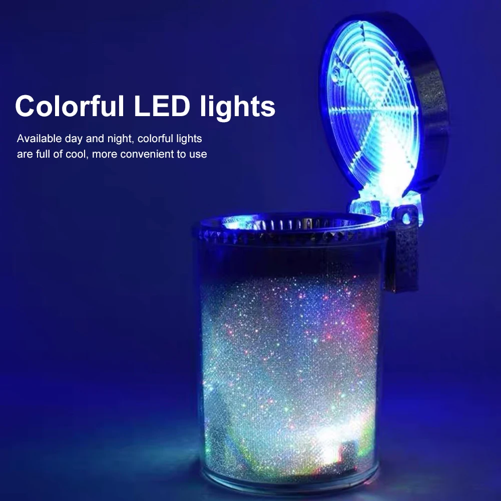 Автомобильная пепельница со светодиодный светильник герметичной крышкой