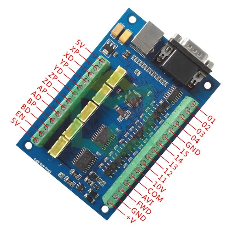 Обновленная USB-плата для ЧПУ MACH3 5 осей 100 кГц USB карта управления движением