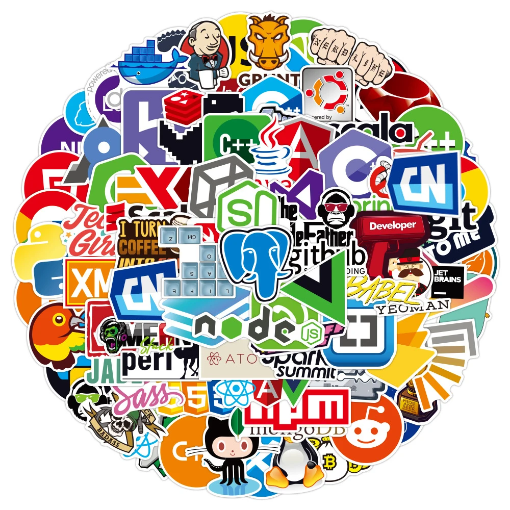 

Наклейки для ноутбука, велосипеда, телефона, 10/50/100 шт.