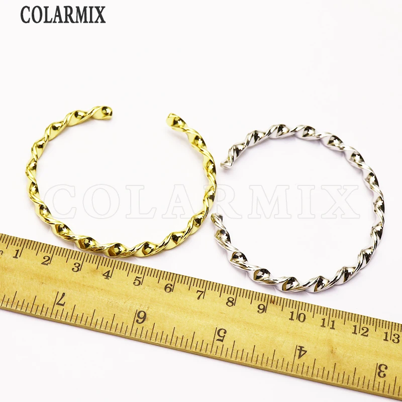 

4Pcs New design Slim Spiral bangles jewelry Mix color high quality Metal bangle fashion jewelry for women 41370