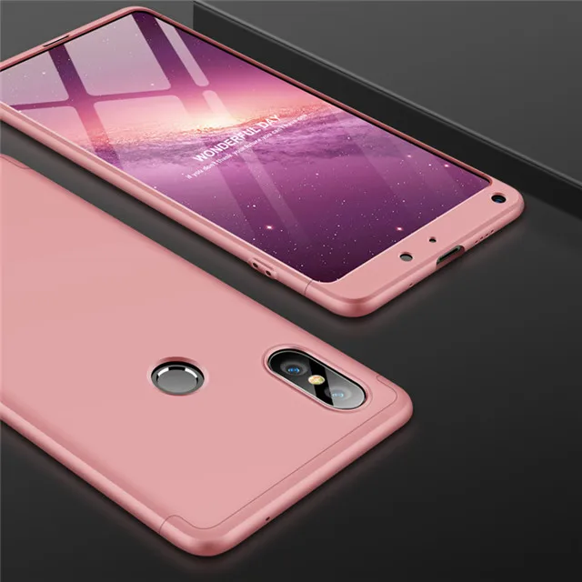 Rose Gold 360 противоударный защитный пластиковый жесткий чехол для Xiaomi mi 5 5S 5X A1 матовый Силиконовый чехол Coque Funda на Xiaomi mi Max 2 mi x 2 2S - Цвет: Rose Gold