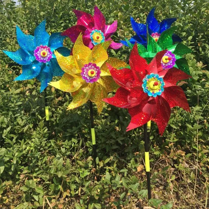 Ветряной Спиннер детские подарки для детей украшение сада вращающаяся блестящая