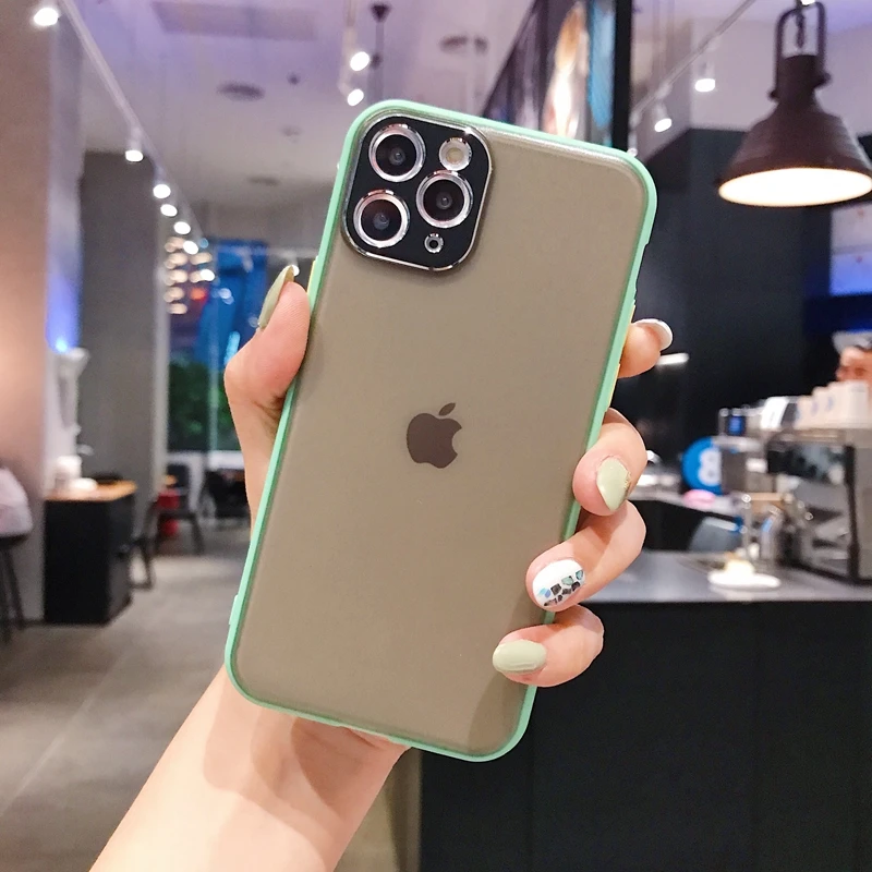 Акриловый металлический объектив матовый чехол для телефона iPhone 11 Pro Max