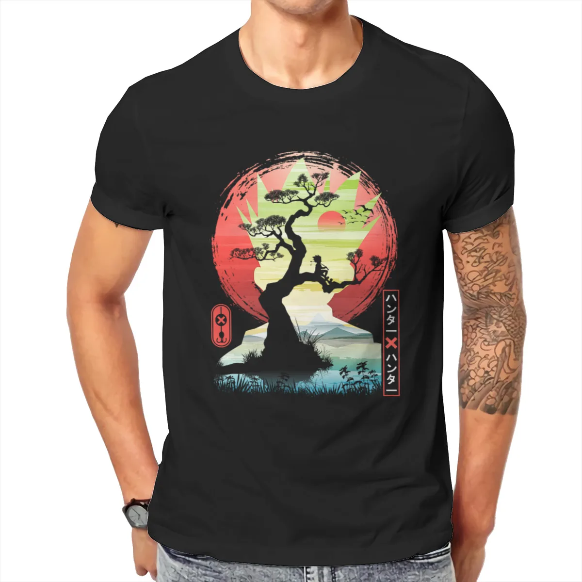 

Hunter and sunset Fashion O-neck Boy graphic style Tshirts 136471