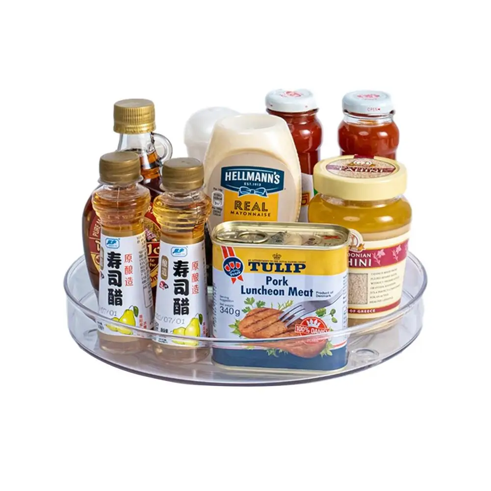 Поворотный Контейнер для хранения специй прозрачные отсеки кухонный офисный